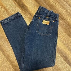 Wrangler Men's Dark Blue Straight Jeans